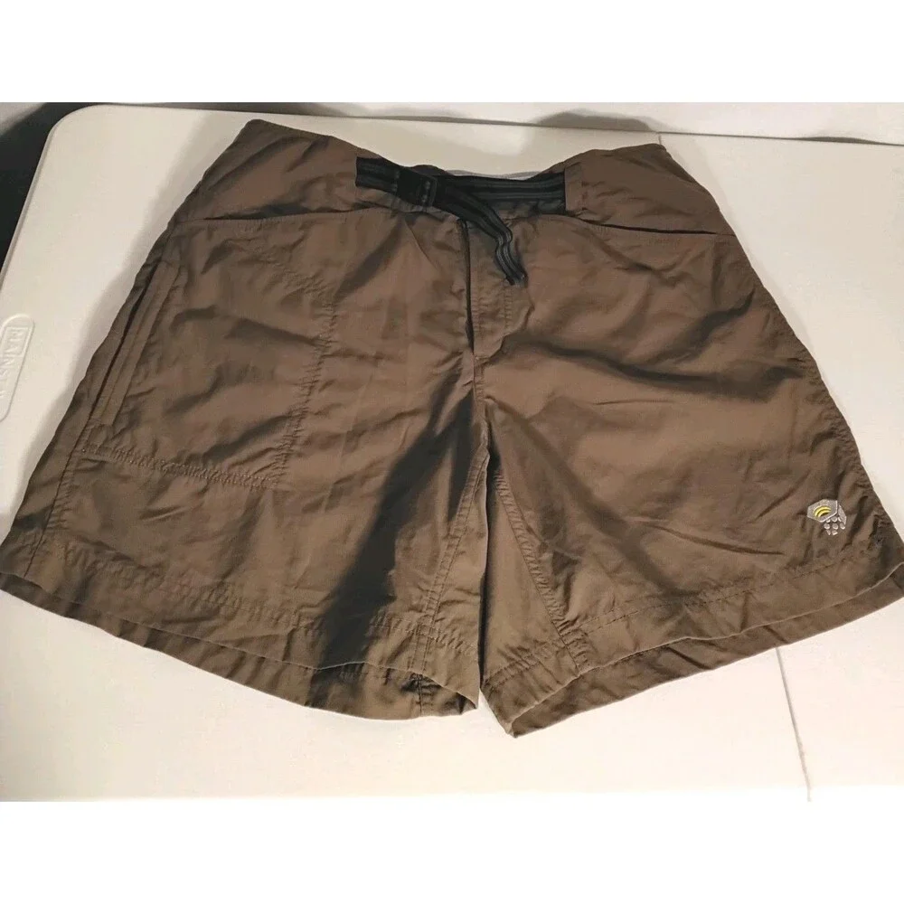 Mountain Hardwear Mens Shorts Large Khaki Belted Outdoor Hiking